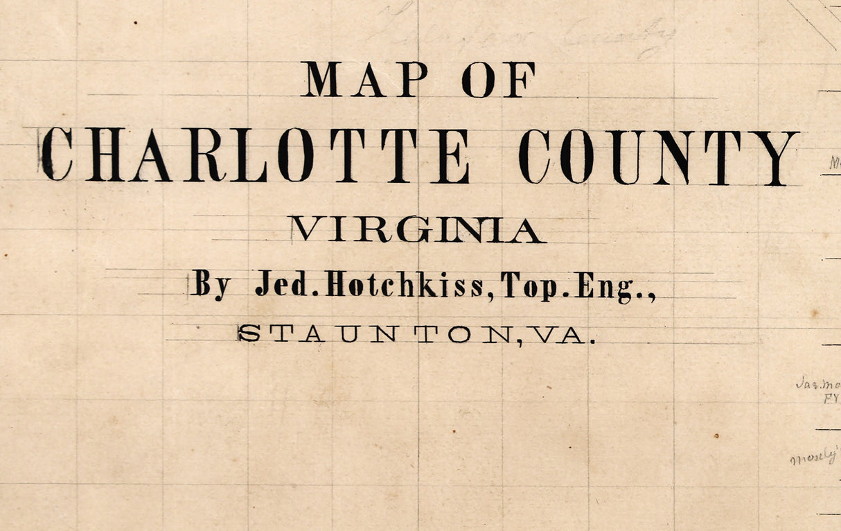 1860 Map of Charlotte County Virginia