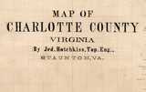 1860 Map of Charlotte County Virginia