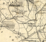 1871 Map of Surry County Virginia