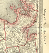 1881 Map of Ontario Canada