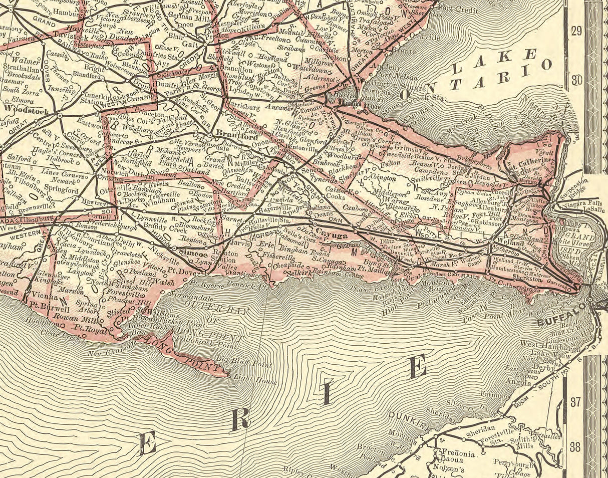 1881 Map of Ontario Canada
