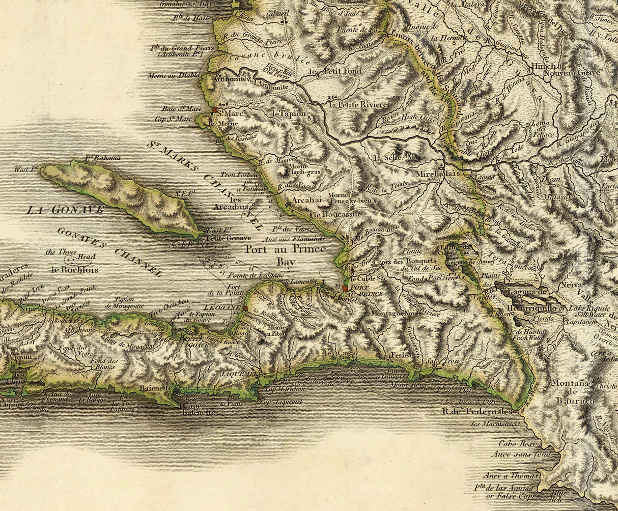 1796 Map of The Island of St Domingo Haiti and Dominican Republic