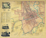 1858 Map of Newark Licking County Ohio
