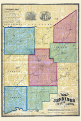 1859 Map of Jennings County Indiana