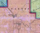 1859 Map of Jennings County Indiana