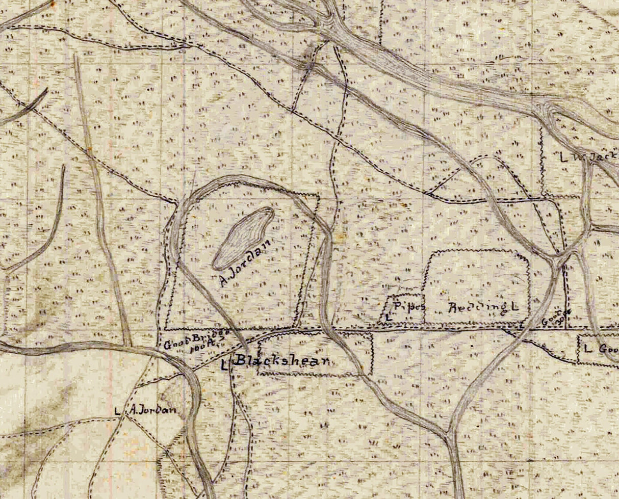 1848 Map of Spanish Lake Louisiana