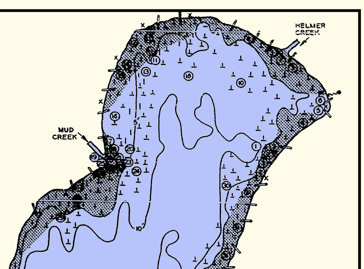 1936 Map of Manistique Lake Mackinac and Luce County Michigan