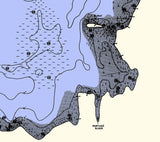 1936 Map of Manistique Lake Mackinac and Luce County Michigan