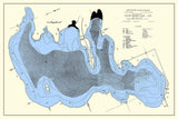 1937 Map of South Manistique Lake Mackinac County Michigan