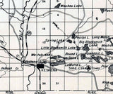 1938 Map of Menominee Indian Reservation Wisconsin