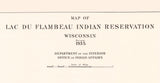 1911 Map of Lac Du Flambeau Indian Reservation Wisconsin