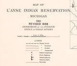 1912 Map of L'anse Indian Reservation Michigan