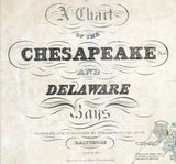 1859 Chart Map of the Chesapeake and Delaware Bays
