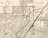 1911 Map of Muskogee Oklahoma