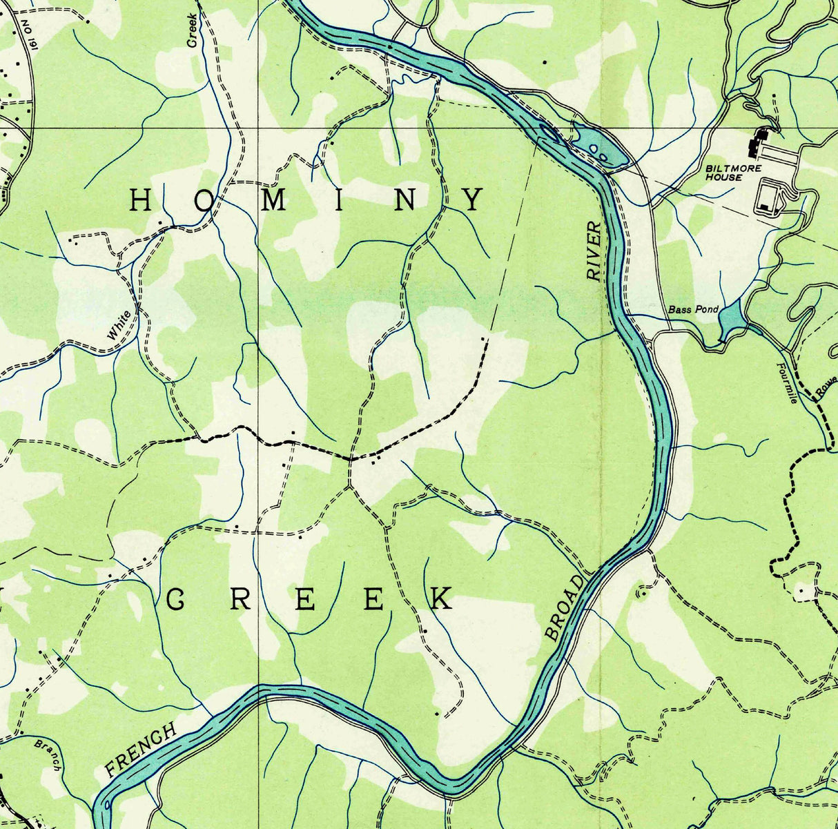 1936 Topo Map of Asheville North Carolina