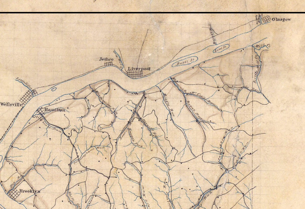 1865 Map of the West Virginia Panhandle North