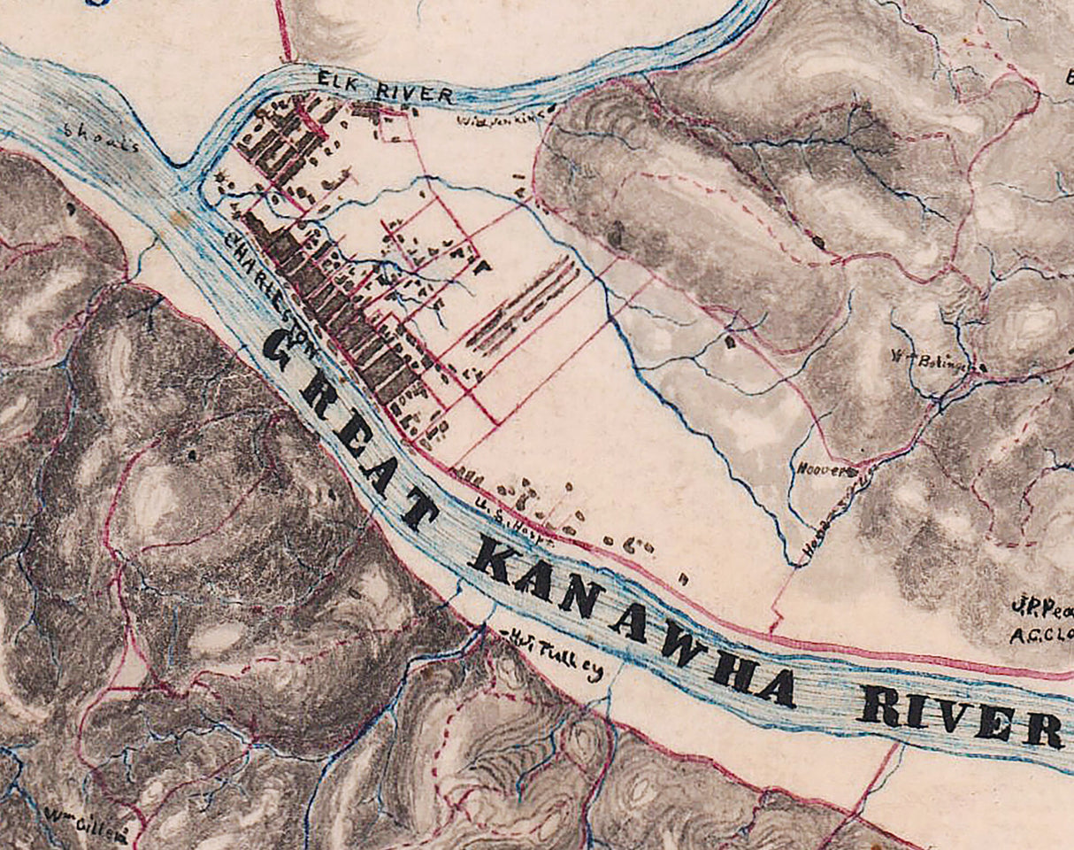 1865 Map of Charleston West Virginia