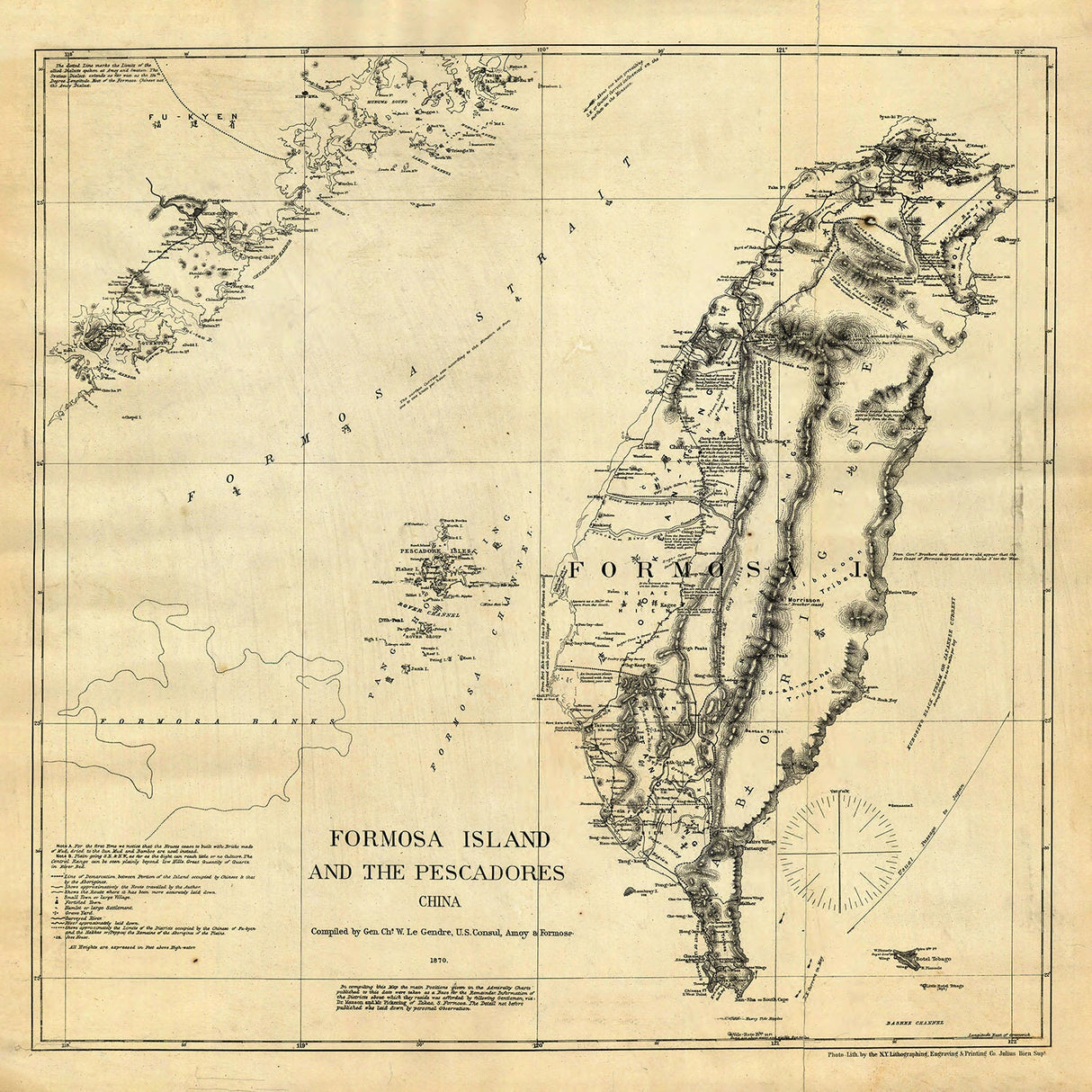 1870 Map of Taiwan