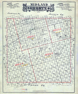 1888 Map of Midland County Texas