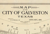 1904 Map of Galveston Texas