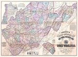 1875 Map of West Virginia