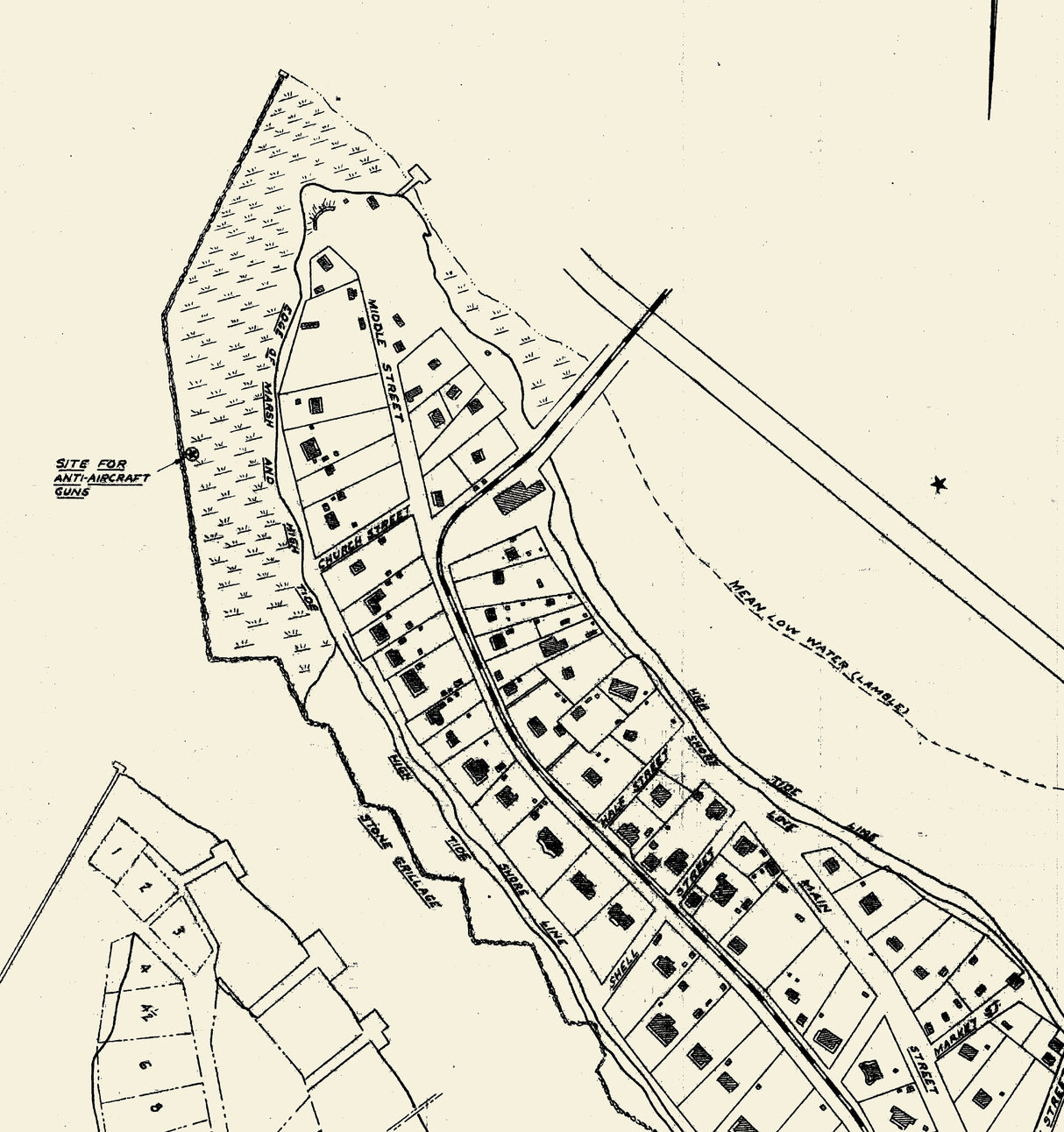 1917 Map of Sullivans Island South Carolina Charleston