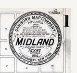 1914 Town Map of Midland Texas