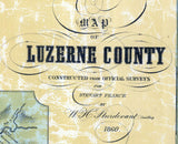 1860 Map of Luzerne County Pennsylvania
