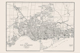 1912 Map of Toronto Ontario Canada