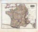 1813 Map of France