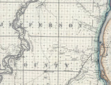 1857 Map of St Louis and St Charles County Missouri and Adjoining Counties