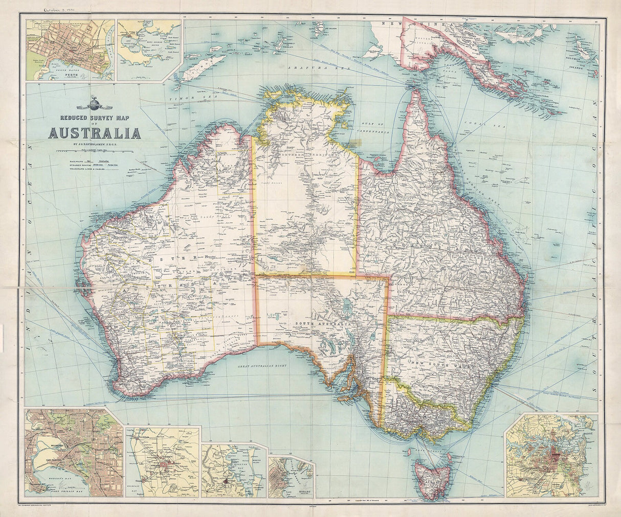 1910 Map of Australia