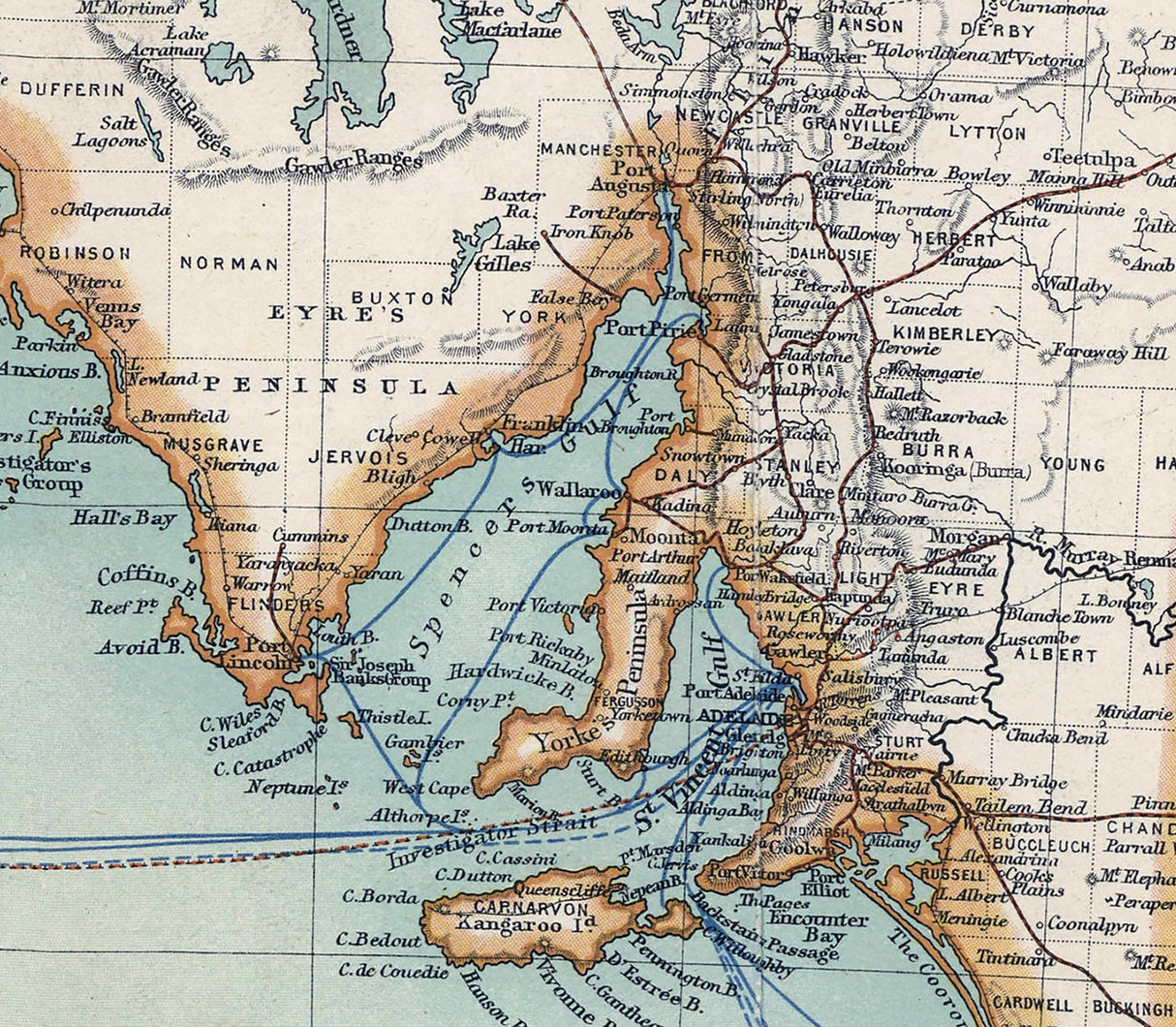 1910 Map of Australia