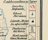 1912 Map of East Texas Oil Fields and Iron Ore Deposits