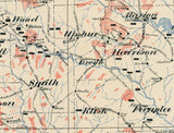 1912 Map of East Texas Oil Fields and Iron Ore Deposits