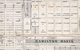 1849 Town Map of Hamilton and Rossville Butler County Ohio