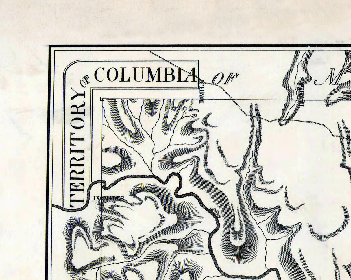 1793 Map of Washington DC Territory of Columbia