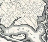 1793 Map of Washington DC Territory of Columbia