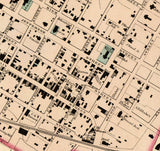 1877 Map of Charlottesville Albemarle County Virginia