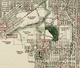 1919 Map of Fort Worth Texas