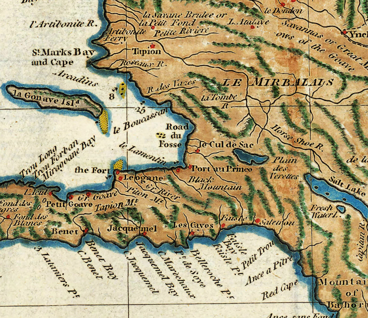 1783 Map of The Island of St Domingo Haiti and Dominican Republic