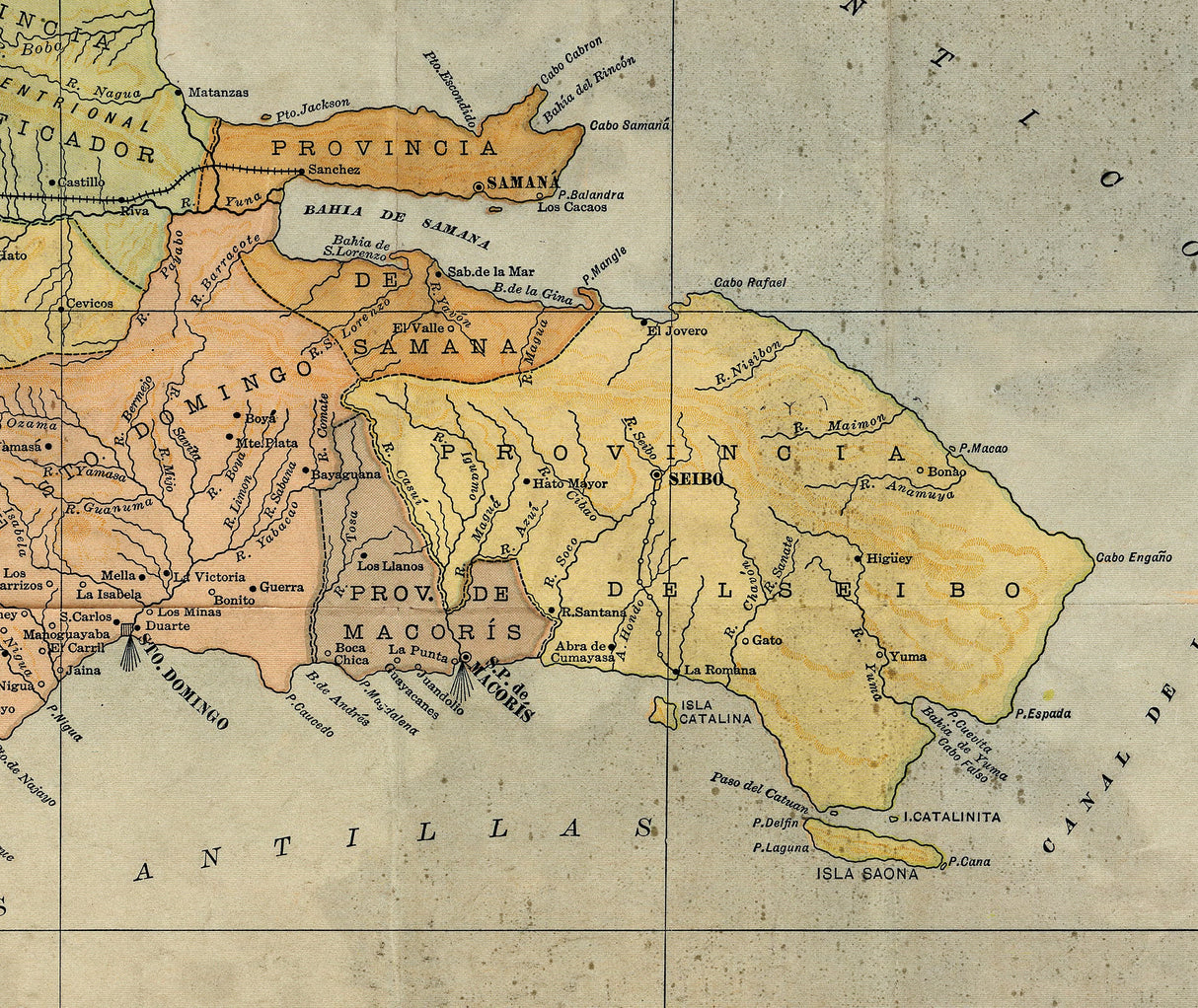 1910 Map of the Dominican Republic