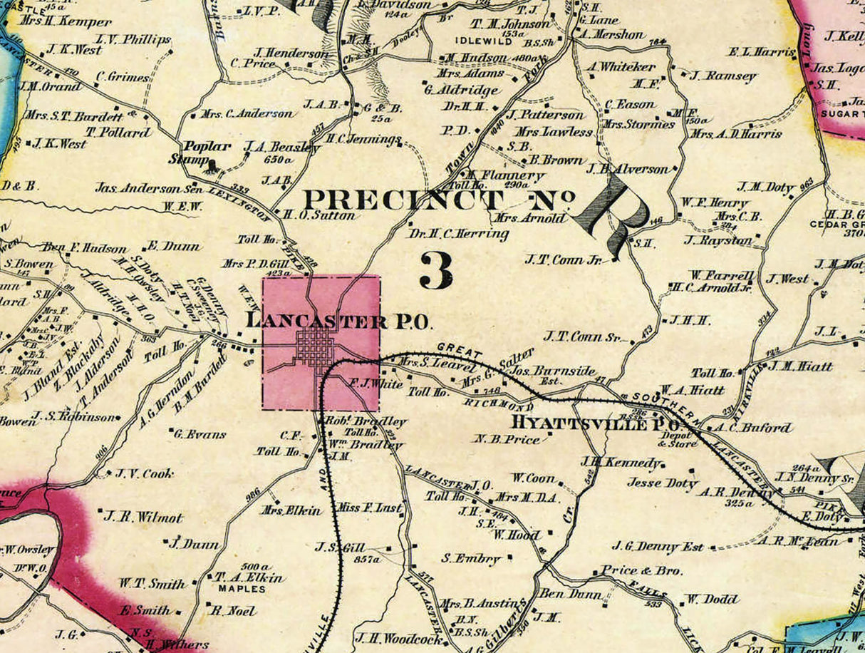 1879 Map of Garrard and Lincoln County Kentucky