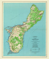 1965 Topo Map of Island of Guam