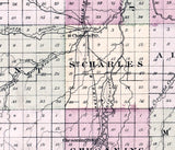 1877 Map of Saginaw County Michigan