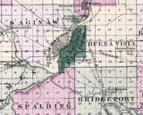 1877 Map of Saginaw County Michigan