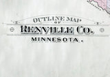 1900 Map of Renville County Minnesota