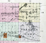1900 Map of Renville County Minnesota