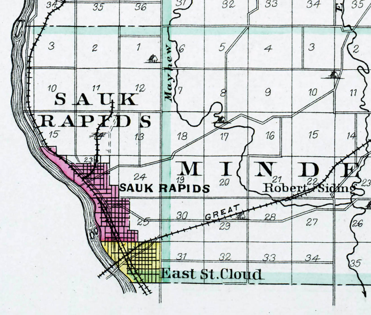 1903 Map of Benton County Minnesota