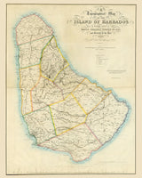 1846 Map of the Island of Barbados